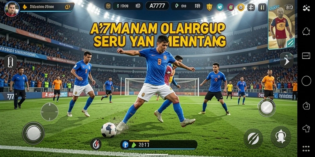 Screenshot A7777 menampilkan momen seru dalam pertandingan olahraga.