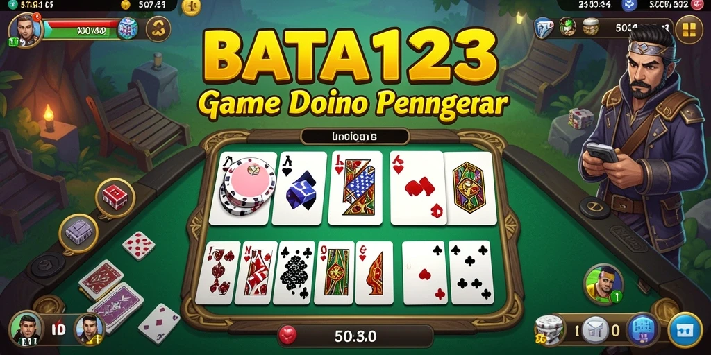 Tampilan layar BATA123 dengan gameplay Domino yang seru.