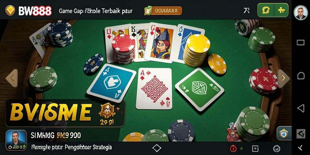 Gambaran gameplay seru di BW888 yang menampilkan pertandingan Gaple.