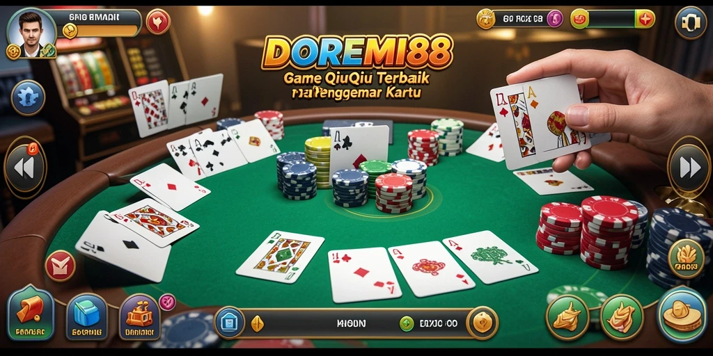 Screenshot gameplay DOREMI88 menampilkan keseruan permainan QiuQiu.