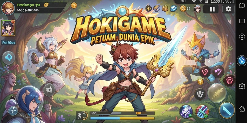 Gameplay seru di dunia anime yang penuh petualangan.