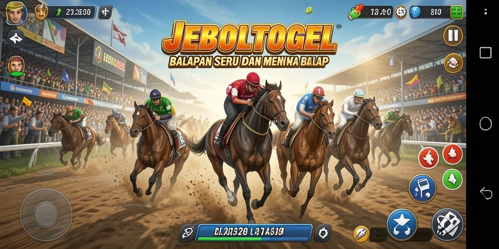 Tampilan gameplay balapan seru di JEBOLTOGEL.