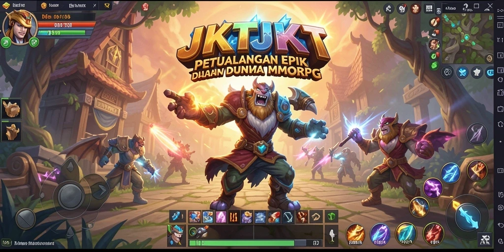 Tangkapan layar gameplay JKTJKT menampilkan pertempuran seru dan strategi tim.