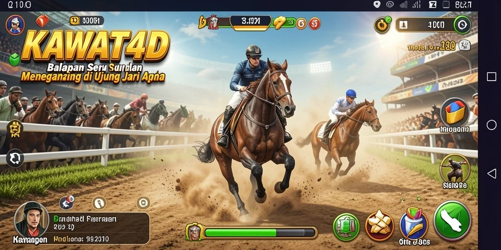 Tampilan gameplay balapan KAWAT4D yang mendebarkan dan realistis.