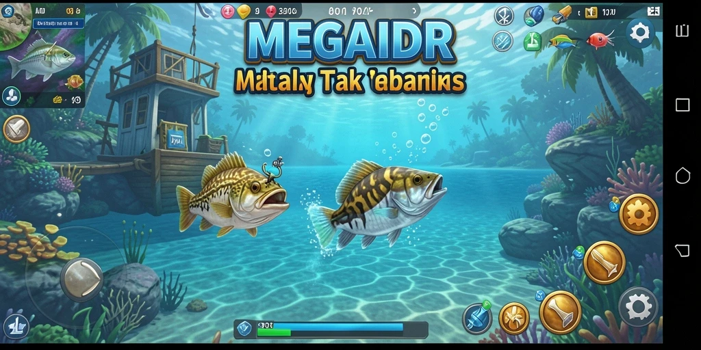Tampilan menarik gameplay dalam petualangan memancing.