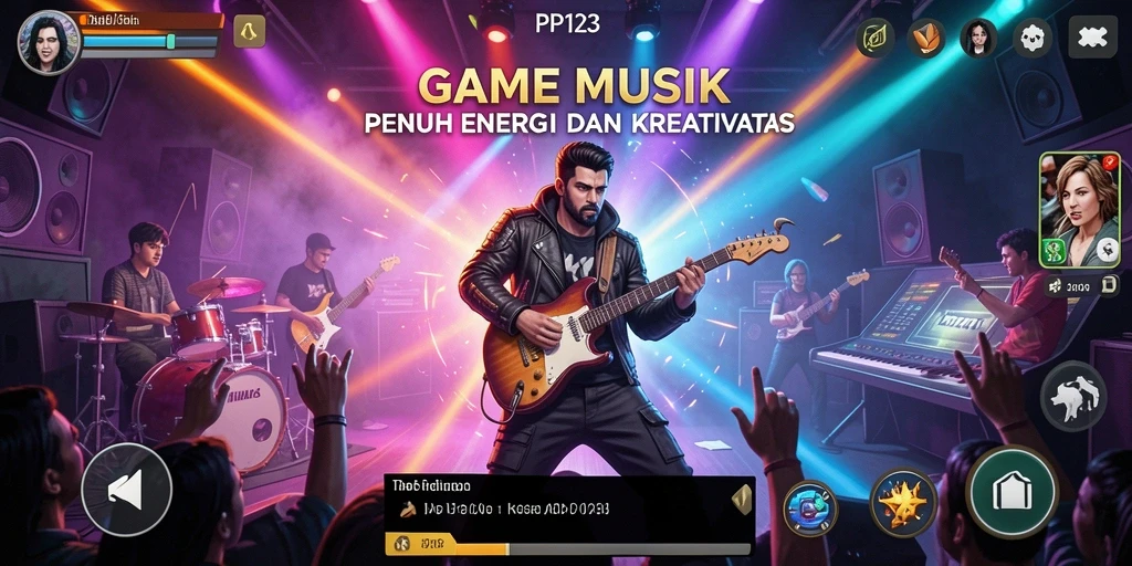 Screenshot gameplay PP123 menampilkan interaksi yang seru dalam bermain musik.