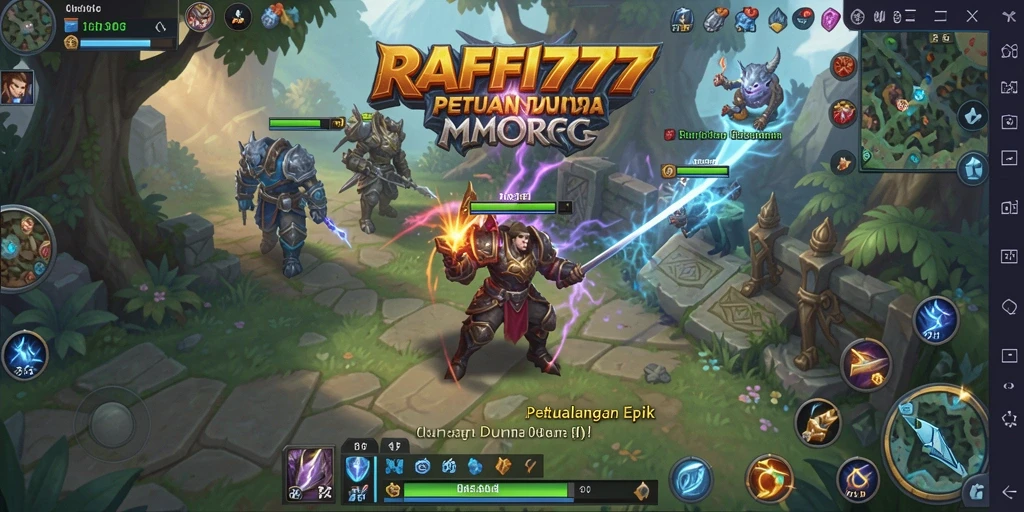 Tampilan gameplay menakjubkan dari RAFFI777 yang menunjukkan aksi pertempuran.