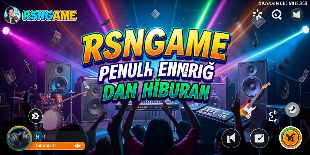 Tampilan gameplay RSNGAME dengan berbagai genre musik yang menarik.