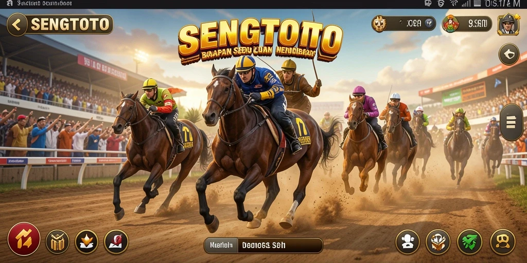 Gameplay SENGTOTO menampilkan balapan penuh aksi dengan grafik menawan.