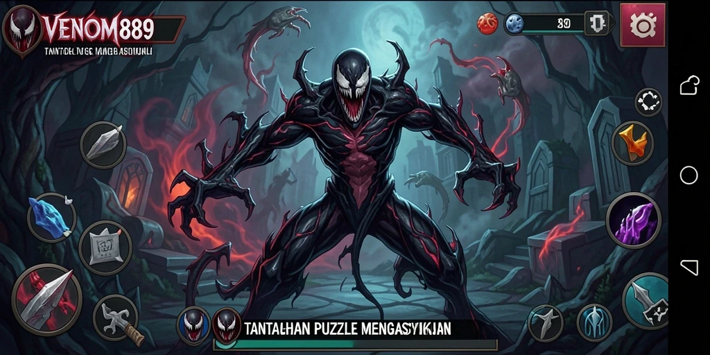 Tampilan gameplay VENOM889 yang menegangkan dan penuh teka-teki.